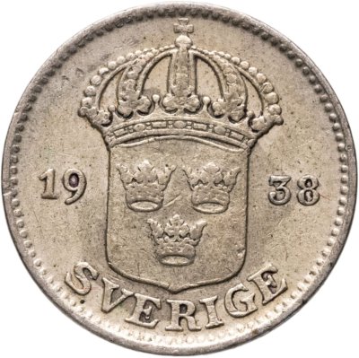 купить Швеция 25 эре (ore) 1938