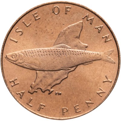 купить Остров Мэн 1/2 пенни 1978 "Рыба"