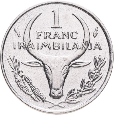 купить Мадагаскар 1 франка (francs) 1988