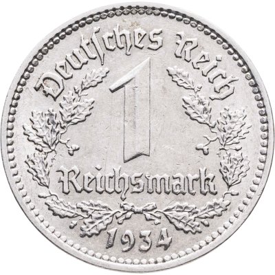 купить Германия, Третий рейх 1 рейхсмарка 1934 F