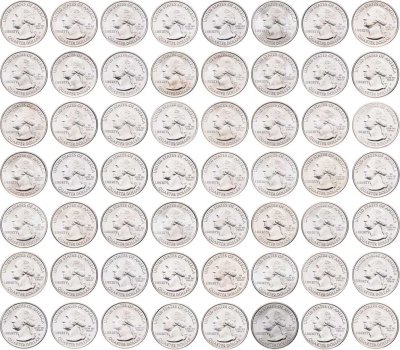 купить США набор монет 1/4 доллара (25 центов, квотер) 2010-2021 D из серии "Прекрасная Америка" национальные парки (56 штук)