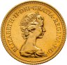 Купить Великобритания 1 соверен (sovereign) 1980 с портретом королевы Елизаветы - святой Георгий с драконом