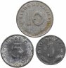 Купить Германия набор 1,5,10 рейхспфеннигов 1943, дворы D и G (редкость)