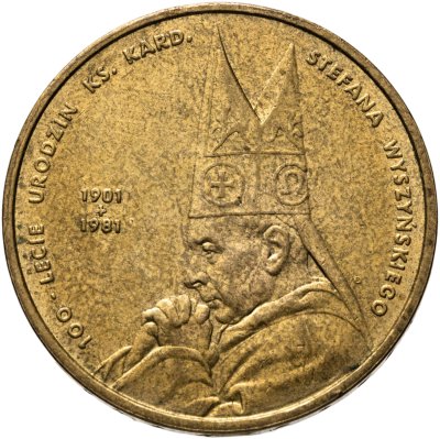 купить Польша 2 злотых 2001 "100 лет со дня рождения Стефана Вышинского"
