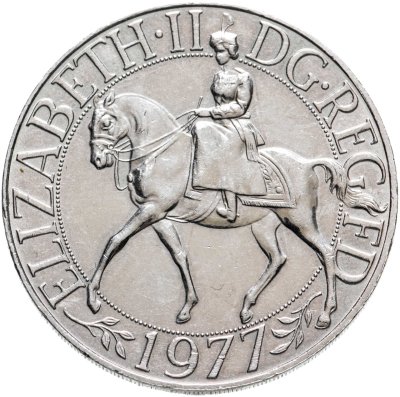 купить Великобритания 1 крона (25 новых пенсов) 1977 "25 лет правления Елизаветы II"