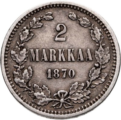 купить 2 марки 1870 S, монета для Финляндии