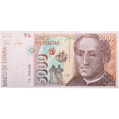 купить Испания 5000 песет 1992 год (Pick 165)