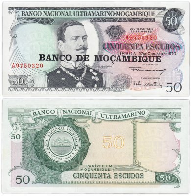 купить Мозамбик 50 эскудо 1970 (1976) Pick 116