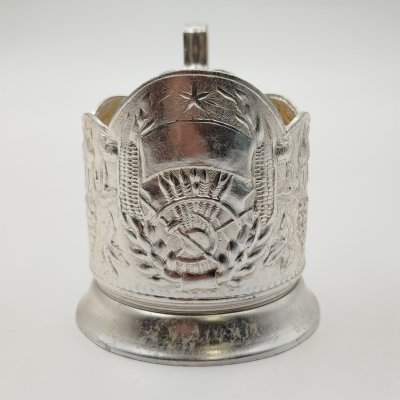 купить Подстаканник "Комбайнерский" ("Серп и молот"), алюминий, СССР, 1970-1990 гг.