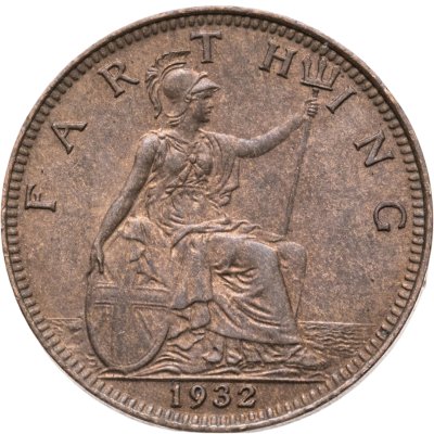 купить Великобритания 1 фартинг (farthing) 1932