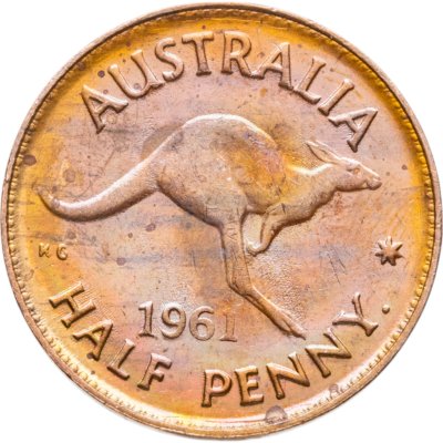 купить Австралия 1/2 пенни (penny) 1961