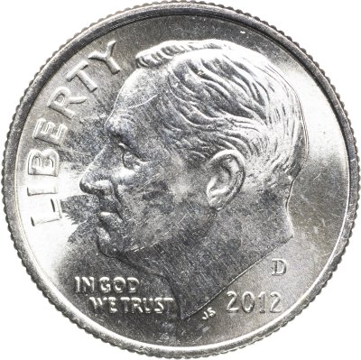 купить США 10 центов [Дайм] 2012 D [KM#195a] "Roosevelt Dime"