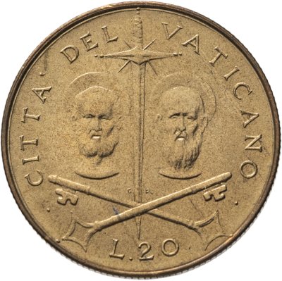 купить Ватикан 20 лир (lire) 1967