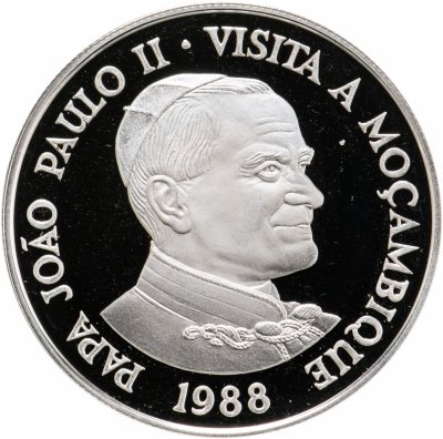 купить Мозамбик 1000 метикалов (meticais) 1988 Визит Иоанна Павла II, в футляре с сертификатом