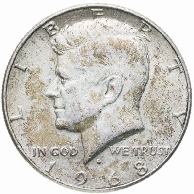 купить США 1/2 доллара (полдоллара, 50 центов, half dollar) 1968