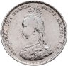 Купить Великобритания 1 шиллинг (shilling) 1887 с портретом королевы Виктории в слабе Монетник. ру XF det чистка