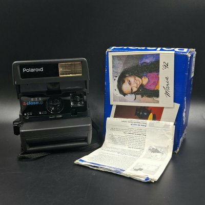 купить Фотоаппарат мгновенной печати "Polaroid 636 Close Up" в оригинальной коробке, пластик, картон, Polaroid, Великобритания, 1990-1994 гг.