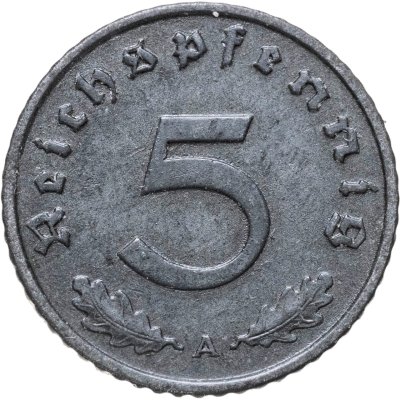 купить Германия (Третий рейх) 5 рейхспфеннигов (reichspfennig) 1943 A