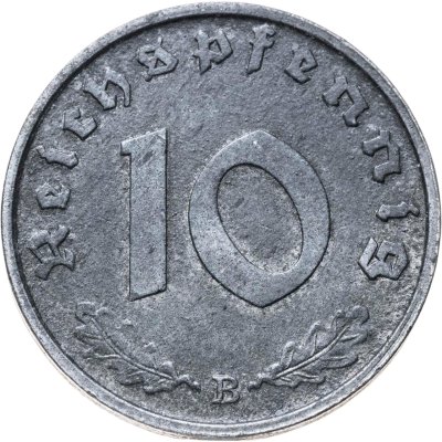 купить Германия, Третий рейх 10 рейхспфеннигов (reichspfennig) 1944 B