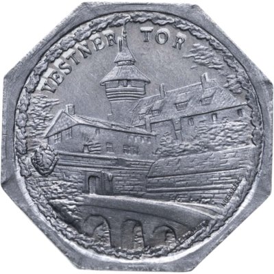 купить Германия (Нюрнберг) нотгельд 20 пфеннигов 1921 "Вестнер Тор" трамвайный жетон