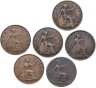 Купить Великобритания 1 пенни 1896-1946 набор из 6-х монет