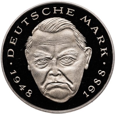 купить Германия 2 марки 1995 J Людвиг Эрхард, 40 лет Федеративной Республике (1948-1988)