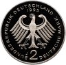 Купить Германия 2 марки 1995 J Людвиг Эрхард, 40 лет Федеративной Республике (1948-1988)