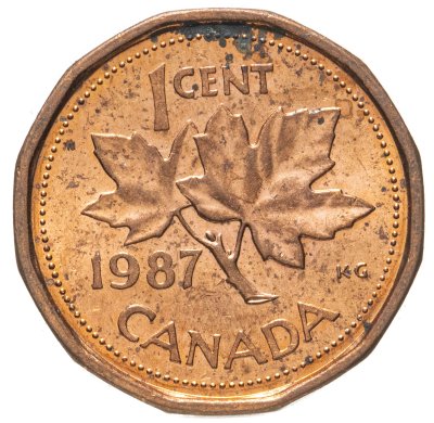 купить Канада 1 цент (cent) 1987