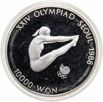 купить Южная Корея 10000 вон (won) 1988 XXIV летние Олимпийские Игры, Сеул 1988 - Гимнастка