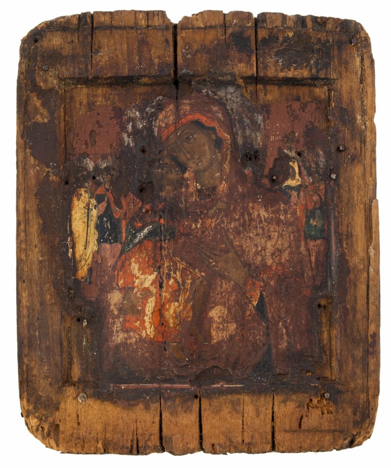купить Икона "Владимирская Божия Матерь", дерево, темпера, Российская Империя, 1850-1900 гг.
