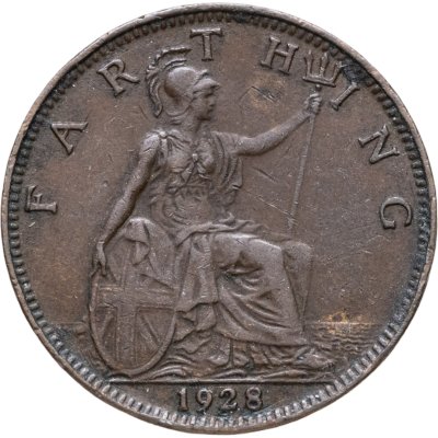 купить Великобритания 1 фартинг (farthing) 1928