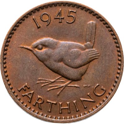 купить Великобритания 1 фартинг (farthing) 1945