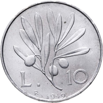 купить Италия 10 лир 1949