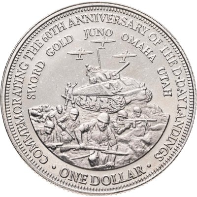 купить Острова Кука 1 доллар 2004 "60 лет Высадке в Нормандии"