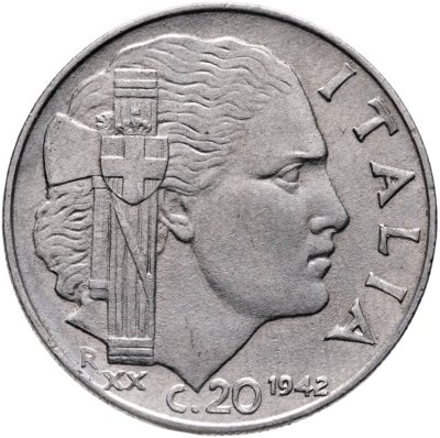 купить Италия 20 чентезимо 1942