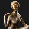 Купить Статуэтка "Обнаженная", металл, литье, бронзирование, Европа, 1930-1950 гг.