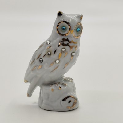 купить Статуэтка "Сова", фарфор, стразы, роспись, Азия, 2000-2020 гг.
