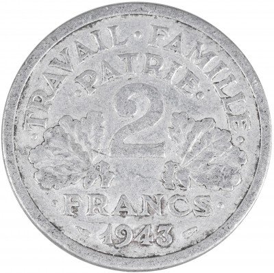 купить Франция 2 франка 1943