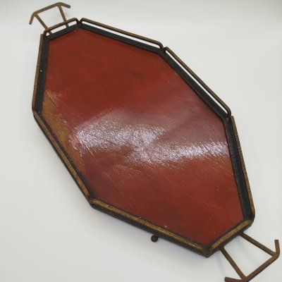 купить Поднос многоугольной формы, Novet, дерево, сплав металлов, лак, Европа, 1950-1970 гг.