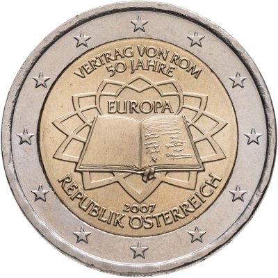 купить Австрия 2 euro (евро) 2007 "50-летие Римскому договору"