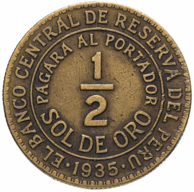 купить Перу 1/2 соля (sol) 1935