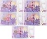 Купить 0 евро (euro) набор из 5 банкнот "Достопримечательности"