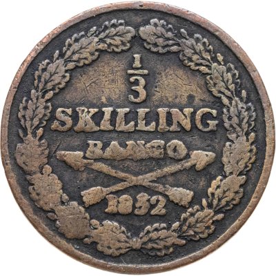 купить Швеция 1/3 скиллинга банко (skilling banco) 1852
