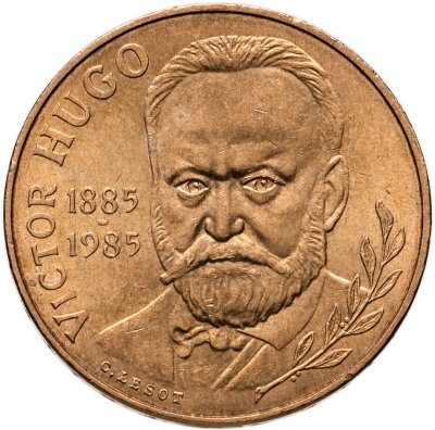 купить Франция 10 франков (francs) 1985 "100 лет со дня смерти Виктора Гюго"