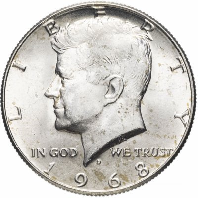 купить США 50 центов (1/2 доллара, half dollar) 1968