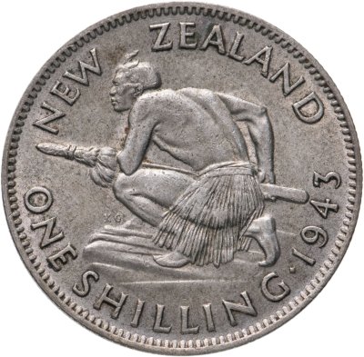 купить Новая Зеландия 1 шиллинг (shilling) 1943
