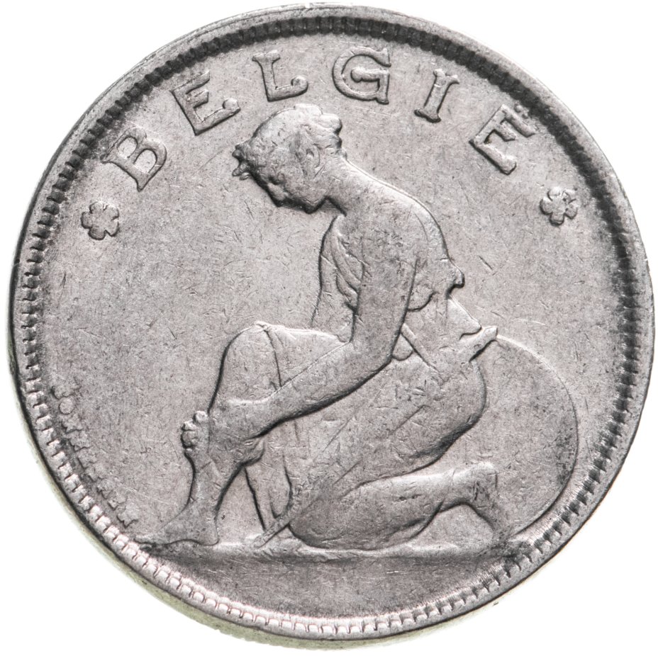 Монета Бельгия 2 франка (francs) 1923 стоимостью 490 руб.