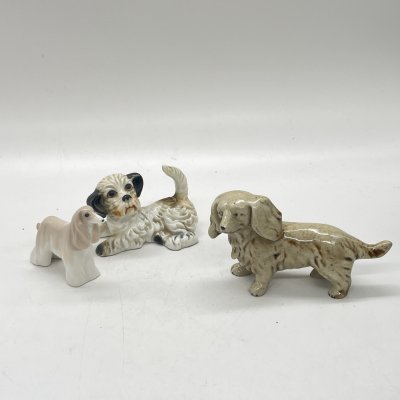 купить Набор из 3 статуэток собак в подборе, фарфор, роспись, Западная Европа, 1980-2000 гг.