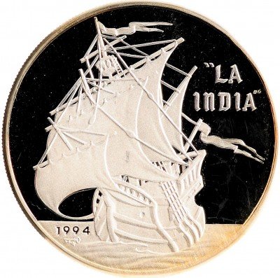 Купить Куба 10 песо 1994 Торговый Галеон La India