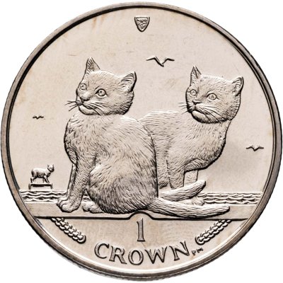 купить Остров Мэн 1 крона (crown) 2003 "Кошки - Балийская кошка"
